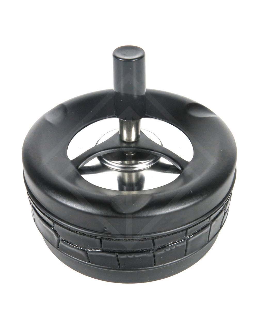 Scrumiera Spinning black/black croco